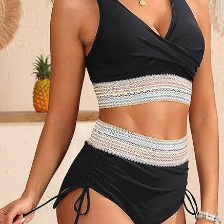Damen Bikini-Set mit Wickeloberteil und verstellbarem Bund Echo Archiv