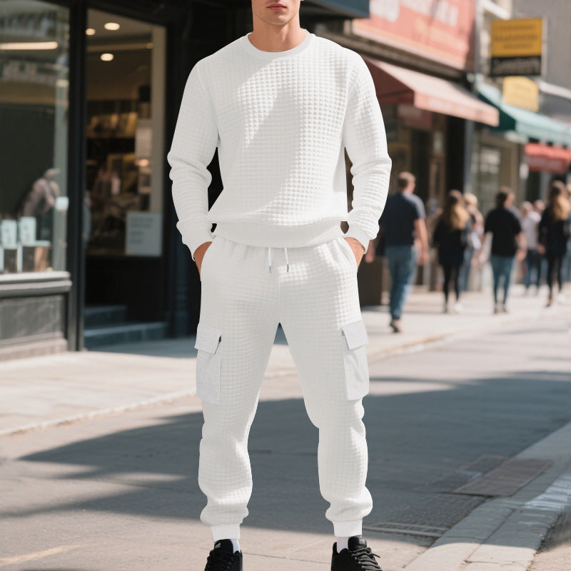 Herren lässiges Sweatshirt und Cargohose Set Echoarchiv