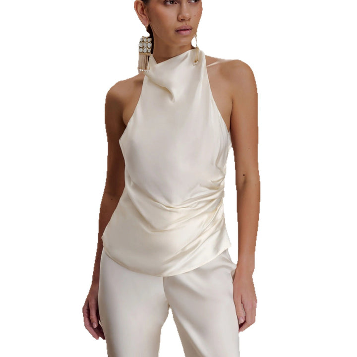Damen Elegante Bluse mit asymmetrischem Schnitt und Drapierung Echo Archiv