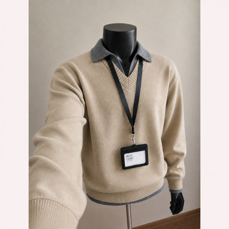 Herrenpullover mit V-Ausschnitt Echo Archive