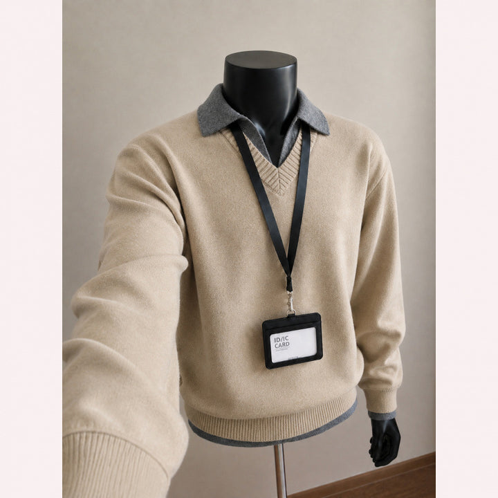 Herrenpullover mit V-Ausschnitt Echo Archive