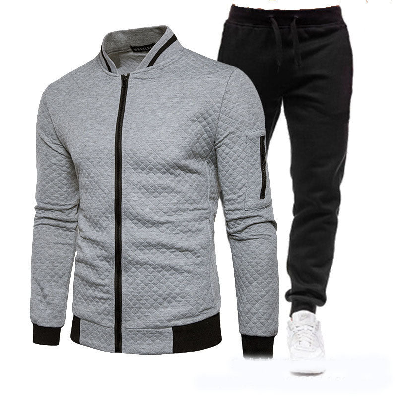 Herren modische Trainingsjacke mit Stehkragen und Sporthose Echoarchiv