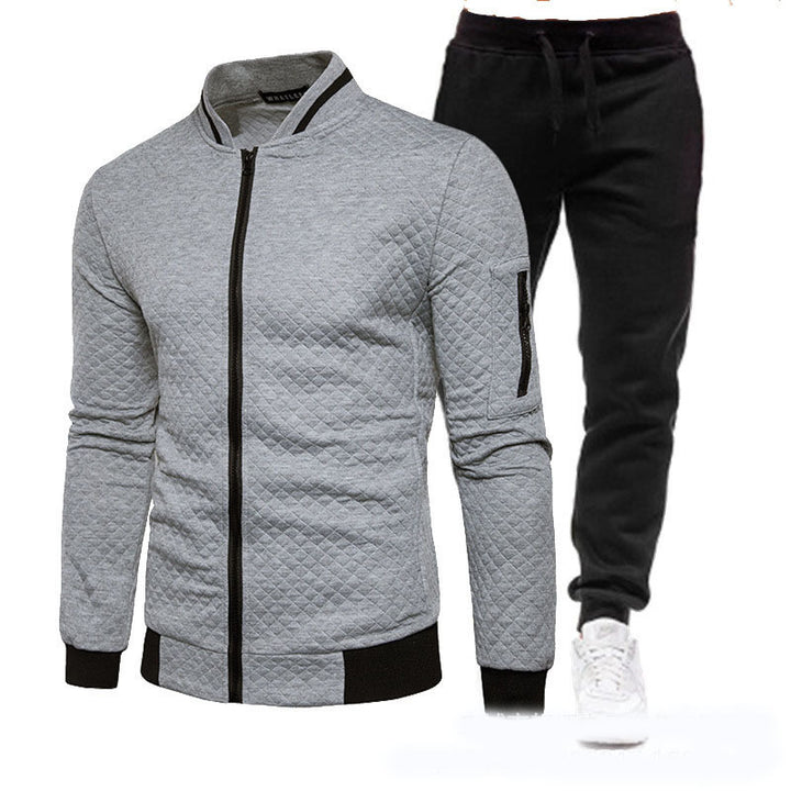 Herren modische Trainingsjacke mit Stehkragen und Sporthose Echoarchiv
