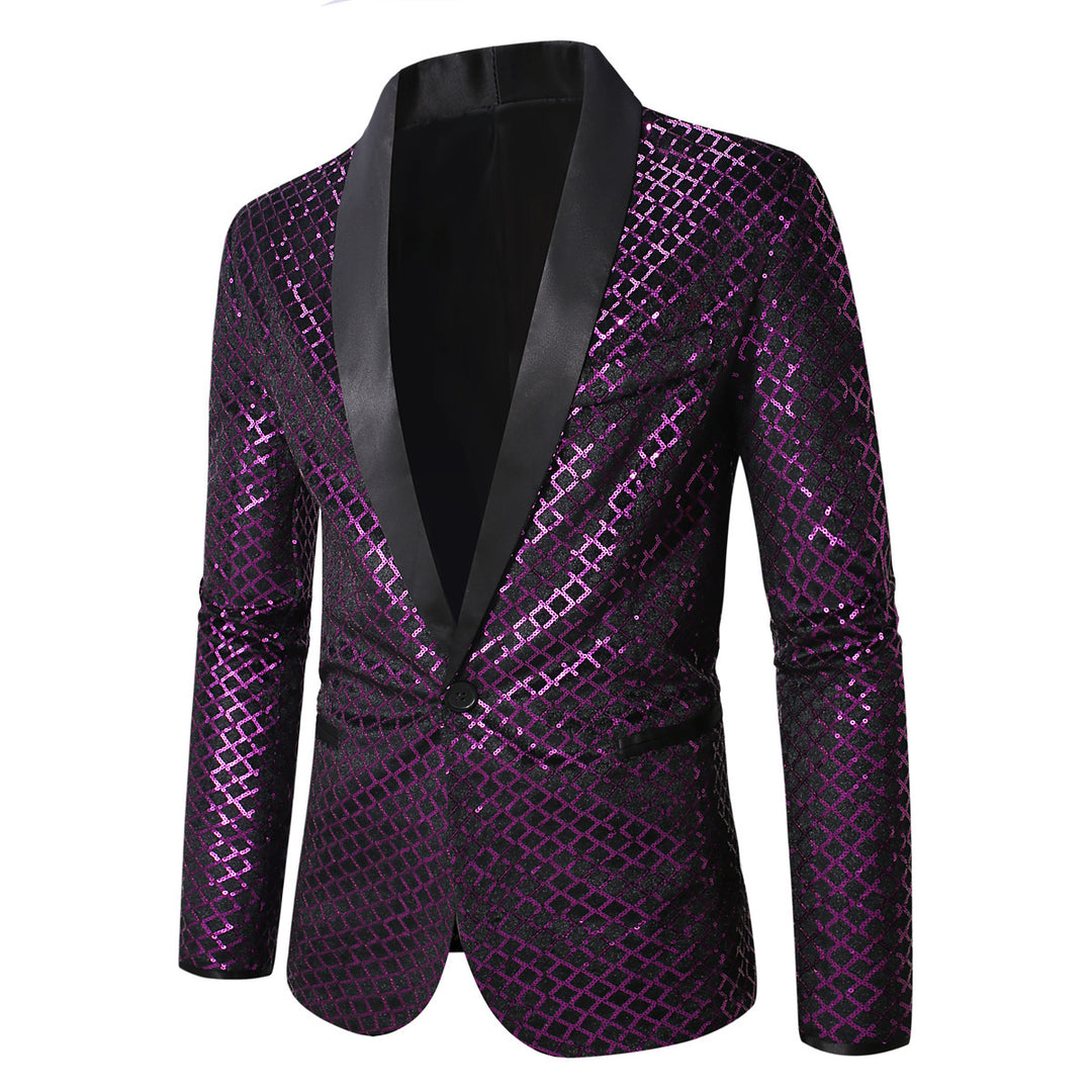 Herren schimmernder Pailletten Blazer mit modernem Design Echoarchiv