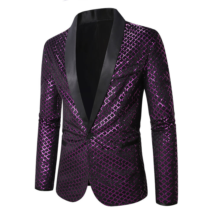 Herren schimmernder Pailletten Blazer mit modernem Design Echoarchiv