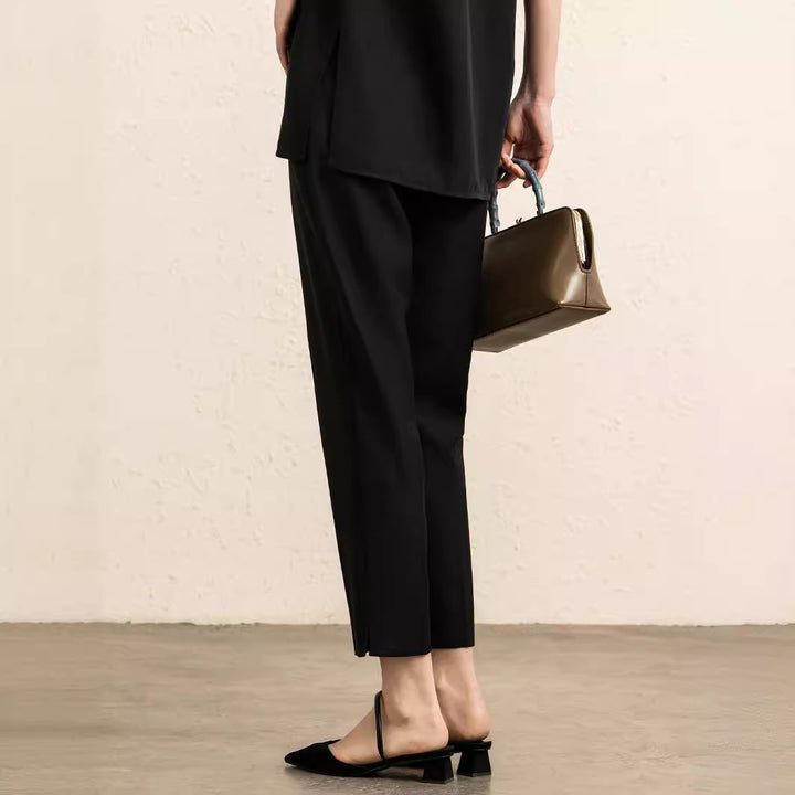 Damen Schicke Taillierte Stretch-Hosen – Avélisse
