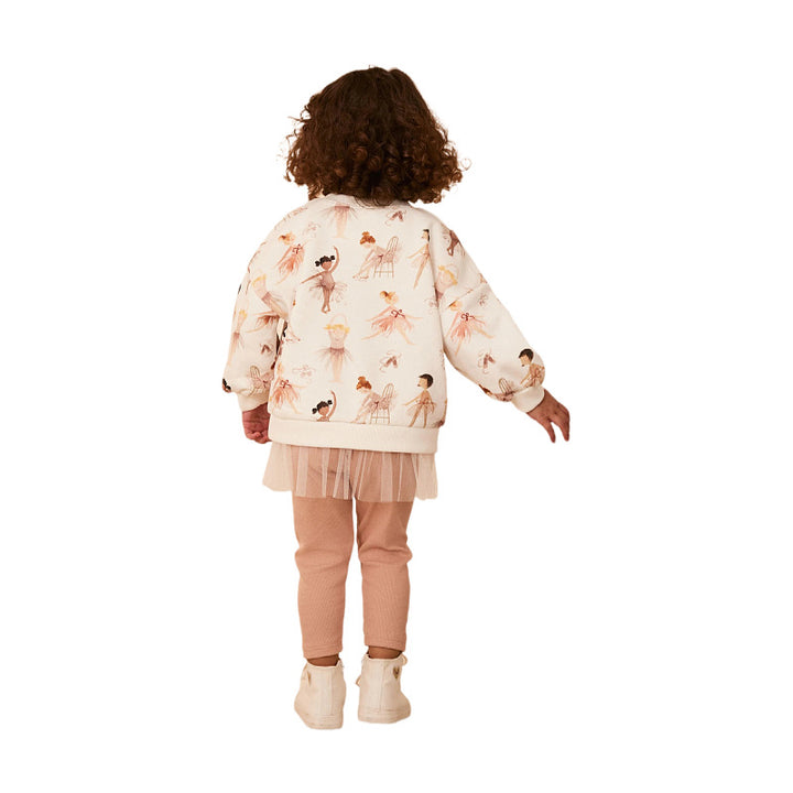 Mädchen Sweatshirt-Kleid mit verspieltem Ballettmotiv und Tüllrock Echo Archiv
