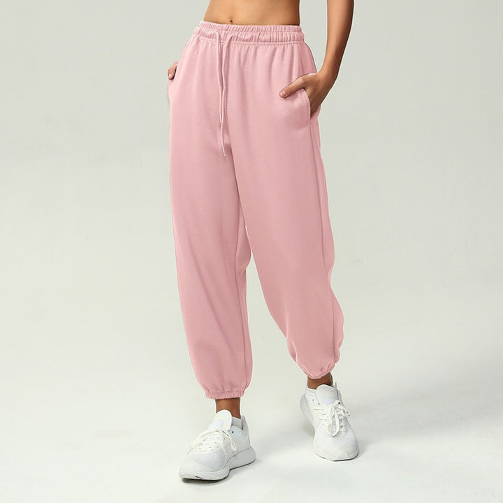 Damen nan atmungsaktive Performance-Joggerhose mit hohem Komfortbund, verstellbarem Kordelzug und elastischen Schlauchbündchen Echo Archiv
