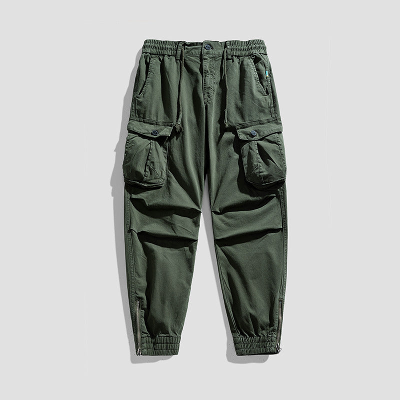 Herren Multifunktionale Zip‑Cargo‑Jogginghose mit Knieabnähern und elastischem Tunnelzugbund Echo Archiv