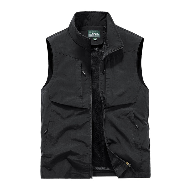 Herren Utility-Outdoorweste mit Mesh-Futter, durchgehendem Reißverschluss und Multifachtaschen Echo Archiv