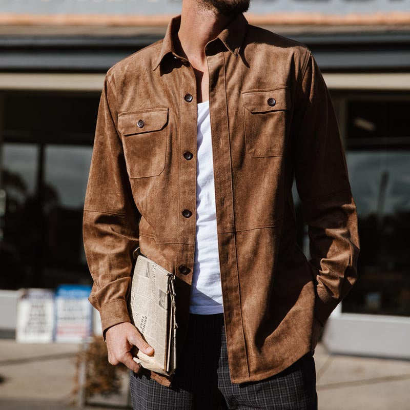 Herren elegante Kurzjacke im lässigen Stil mit zwei Brusttaschen Echoarchiv