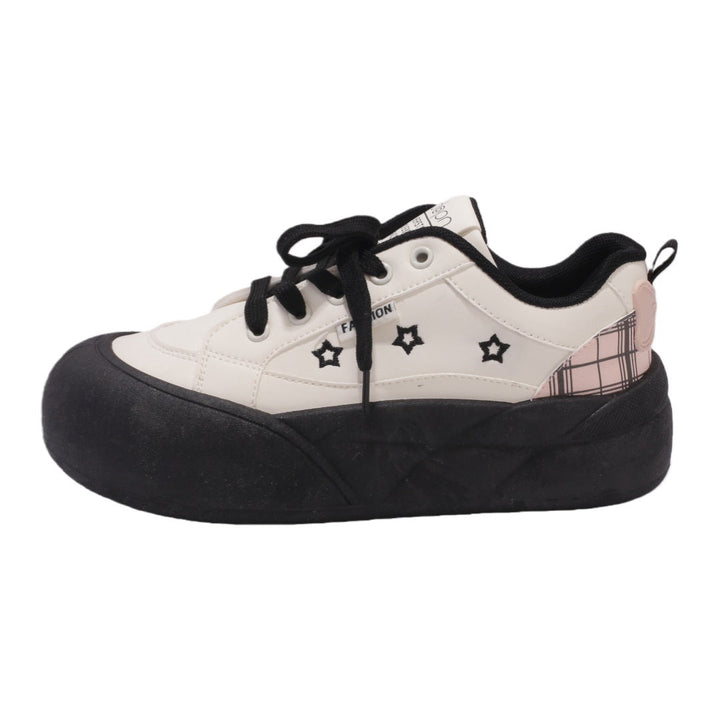 Damen Hochfront Sneaker mit trendigem Plateau und Sternen-Applikationen Echo Archiv