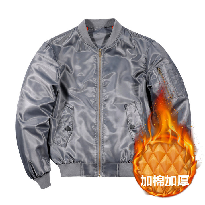 Herren Bomberjacke mit gesteppter Thermofütterung und Ärmeltasche – Brevano