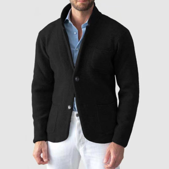 Herren Strickblazer mit eleganter Optik und praktischen Taschen Echoarchiv