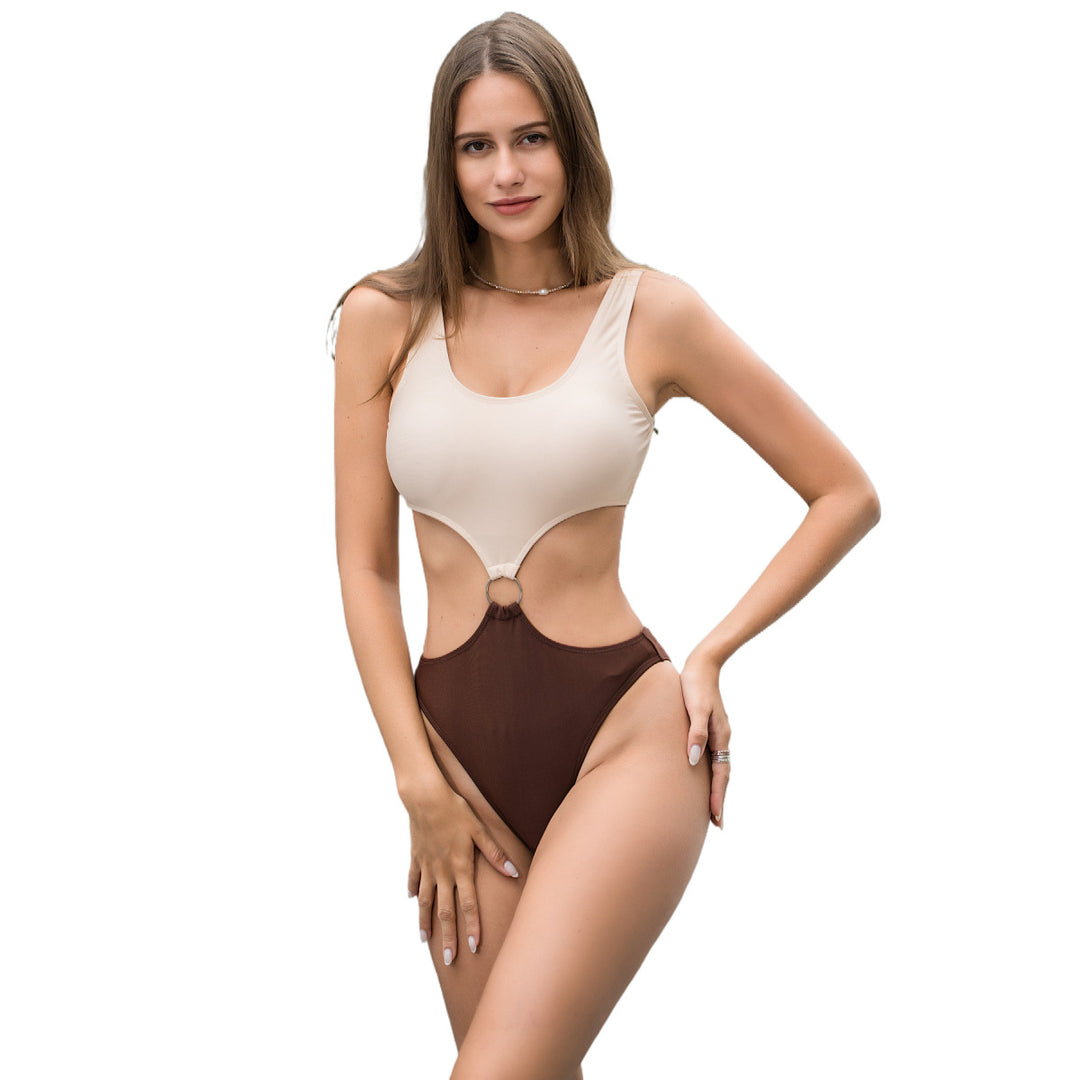 Damen Einteiler Badeanzug mit innovativem Cut-Out und schickem Ringdetail Echo Archiv