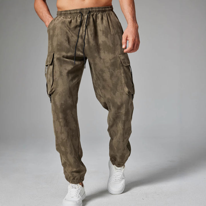 Herren Cargo-Hose mit seitlichen Abnähten und elastischem Bund Echoarchiv