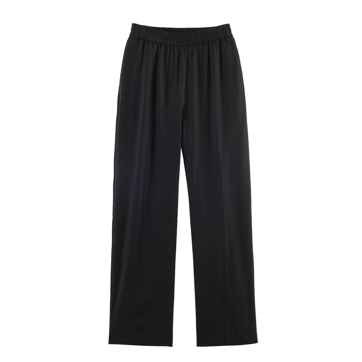 Damen Weite Palazzo-Hose mit elastischem Raffungsgummibund und fließendem Leichtstoff Echo Archiv