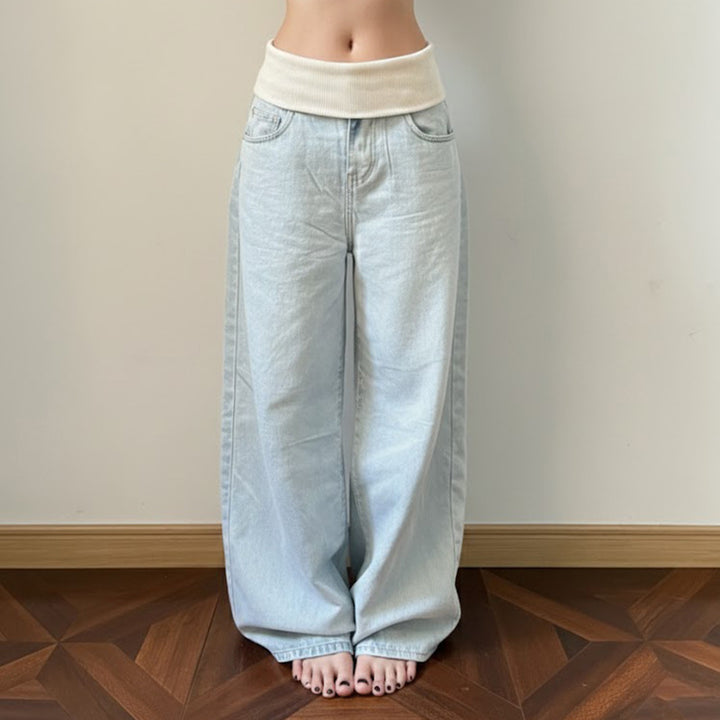 Damen Weitgeschnittene Jeans mit hohem Bund und elastischem Komfort Echo Archiv