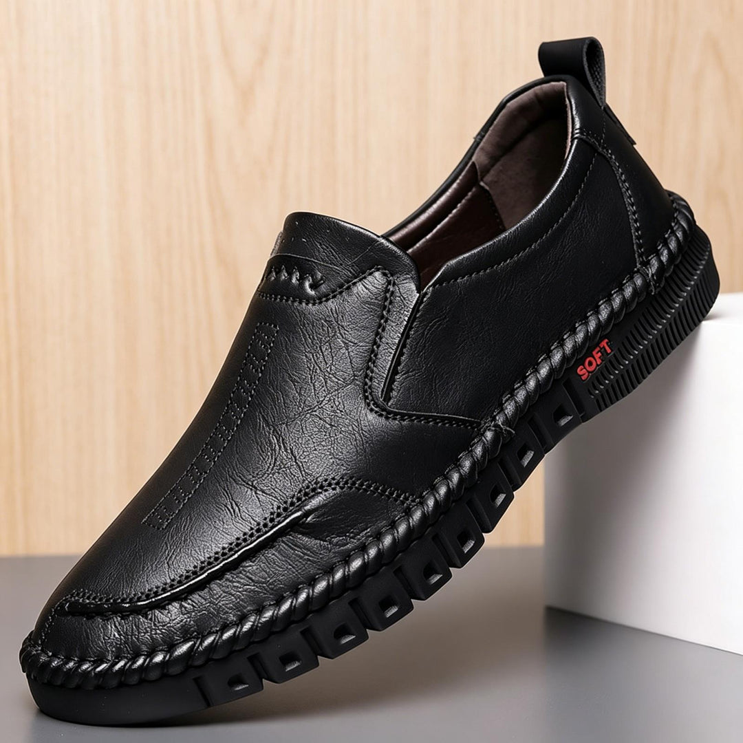 Herren Bequeme Slipper aus Leder Echoarchiv