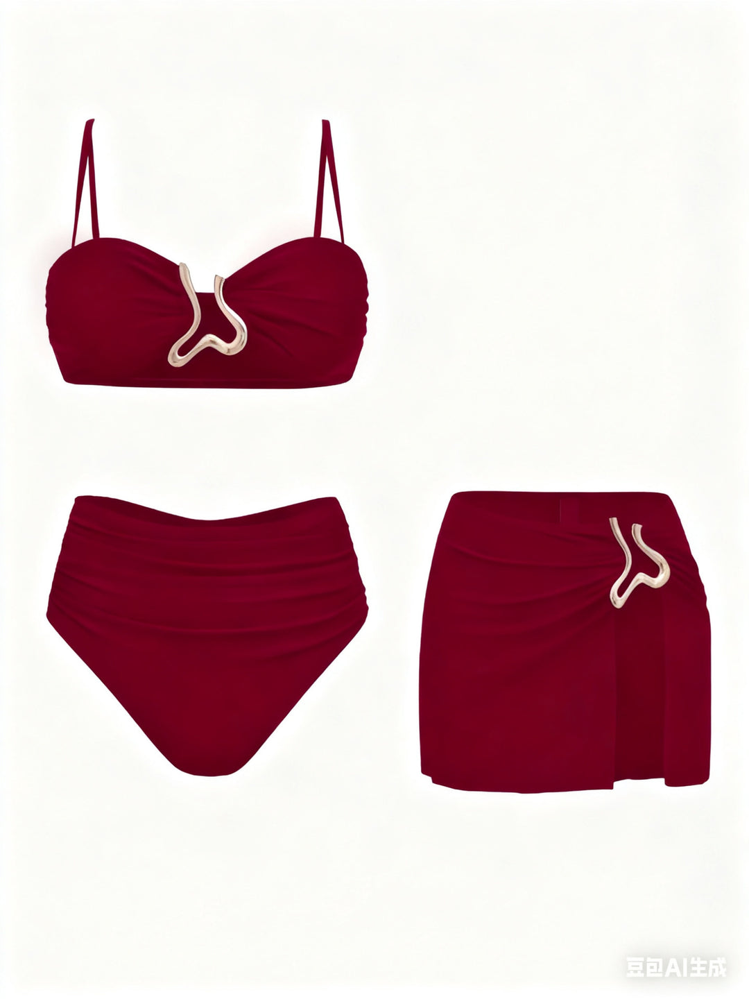 Damen Bikiniset mit elegantem Wickelrock und modischem Design Echo Archiv