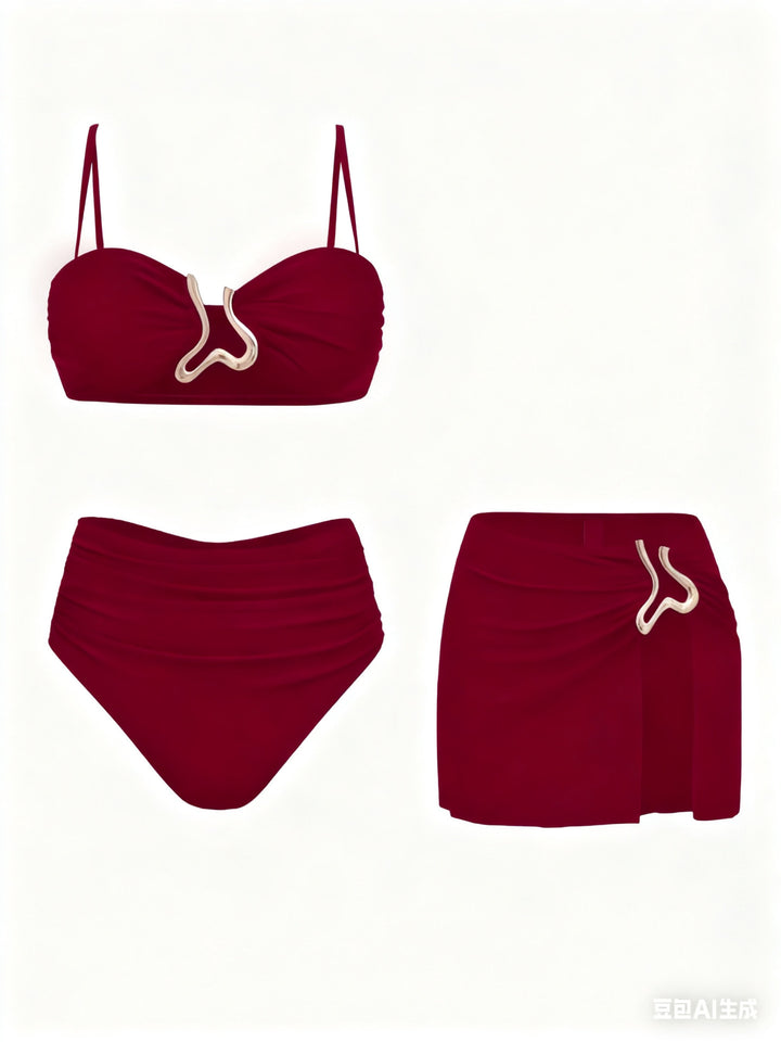 Damen Bikiniset mit elegantem Wickelrock und modischem Design Echo Archiv