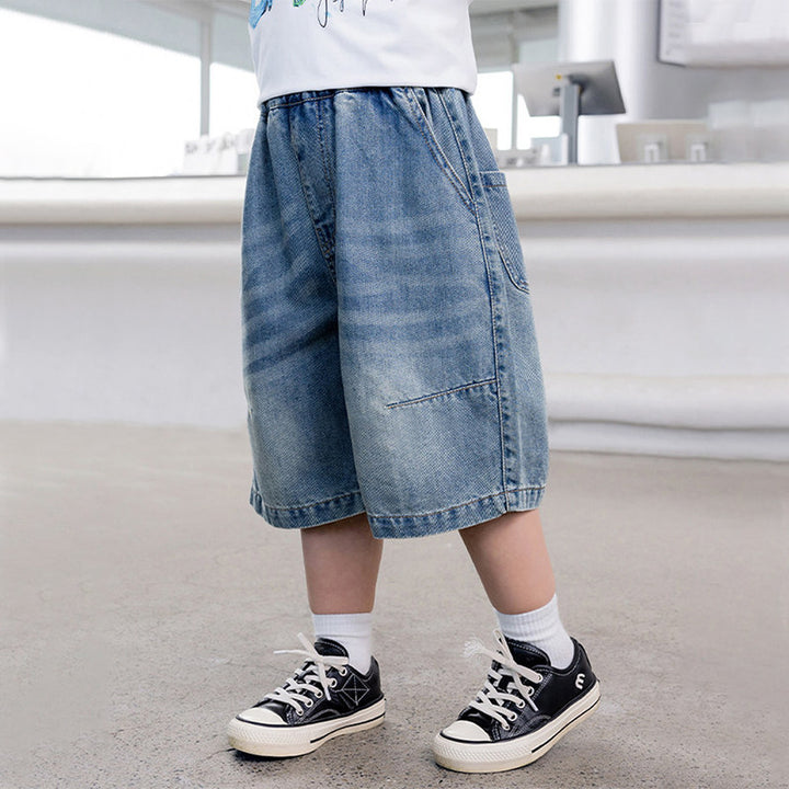 Unisex lässige Denim-Shorts mit hohen Seitentaschen Echo Archiv
