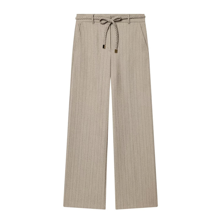 Damen elegante, weit geschnittene Hochbundhose mit geometrischem Streifenmuster Echo Archiv