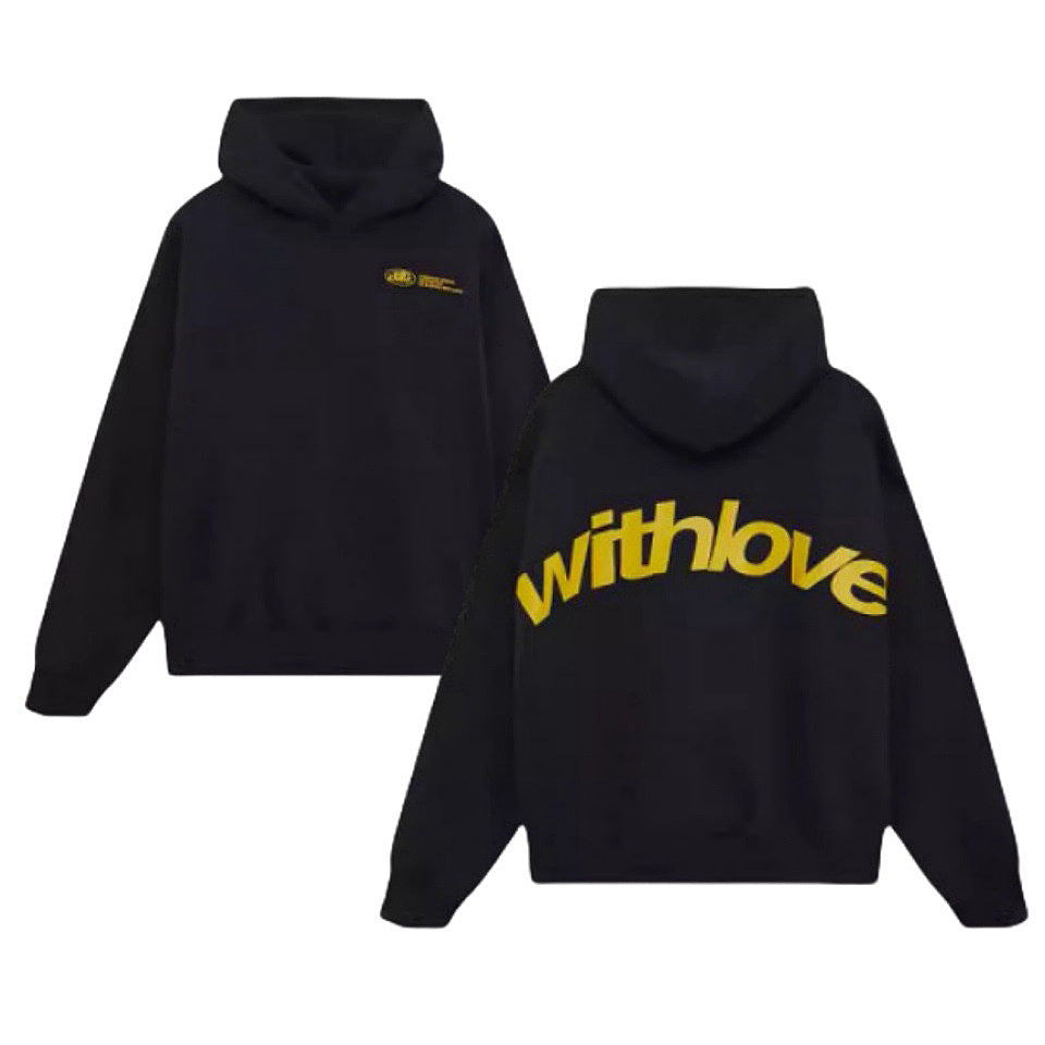 Unisex nan oversized Kapuzenpullover mit großflächigem Rückenprint, Kängurutasche und gerippten Bündchen Echo Archiv