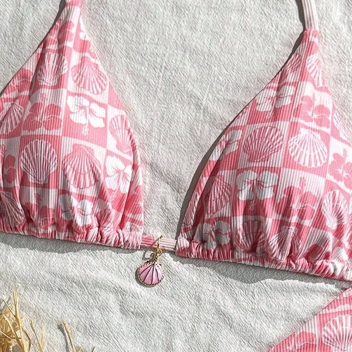 Damen Triangel-Bikini mit maritimen Muschelmuster Echo Archiv