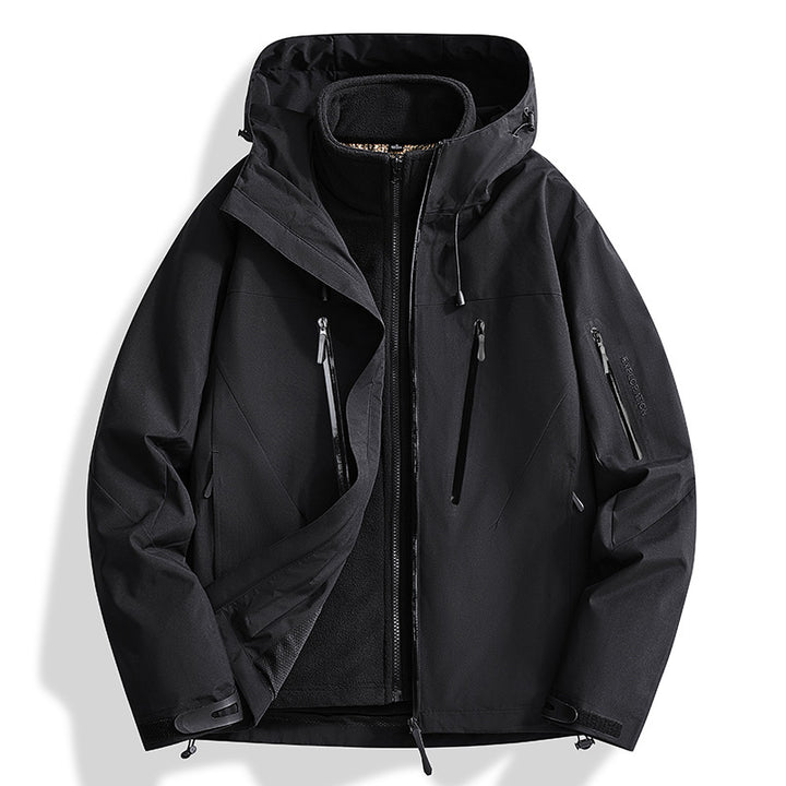 Herren Zwei-in-Eins Softshell-Outdoorjacke mit abnehmbarer Fleece-Innenjacke und wasserdichten Reißverschlüssen Echo Archiv