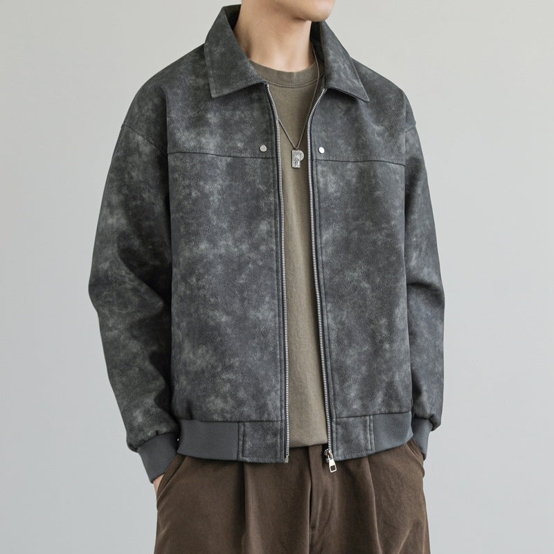 Herren Modische und bequeme Wildlederjacke Echoarchiv