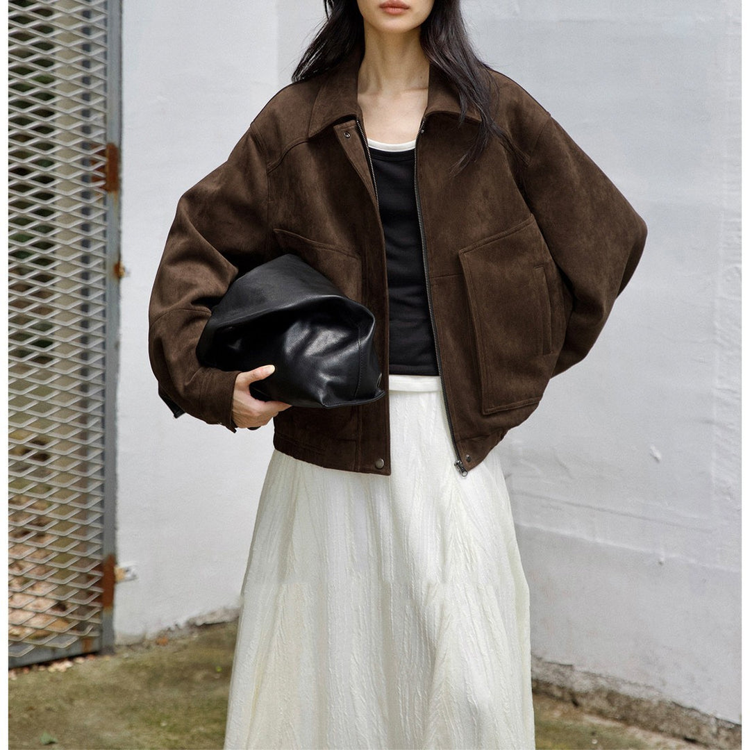 Damen Modische Oversized-Jacke Echoarchiv