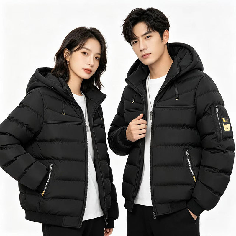 Herren Steppjacke mit Kapuze, winddichter Thermoisolierung und Utility-Taschen Echo Archiv