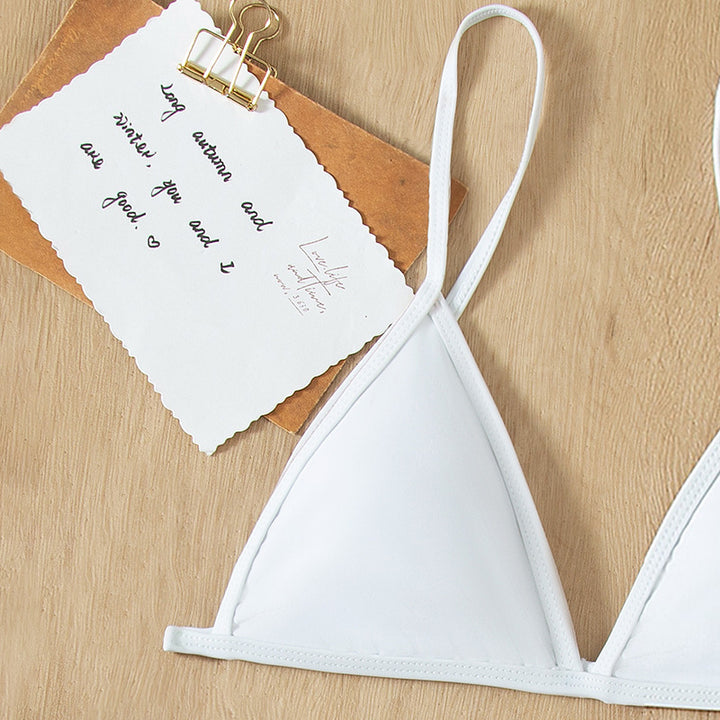 Damen Triangel-Bikini mit schmalen Trägern und hohem Slip Echo Archiv