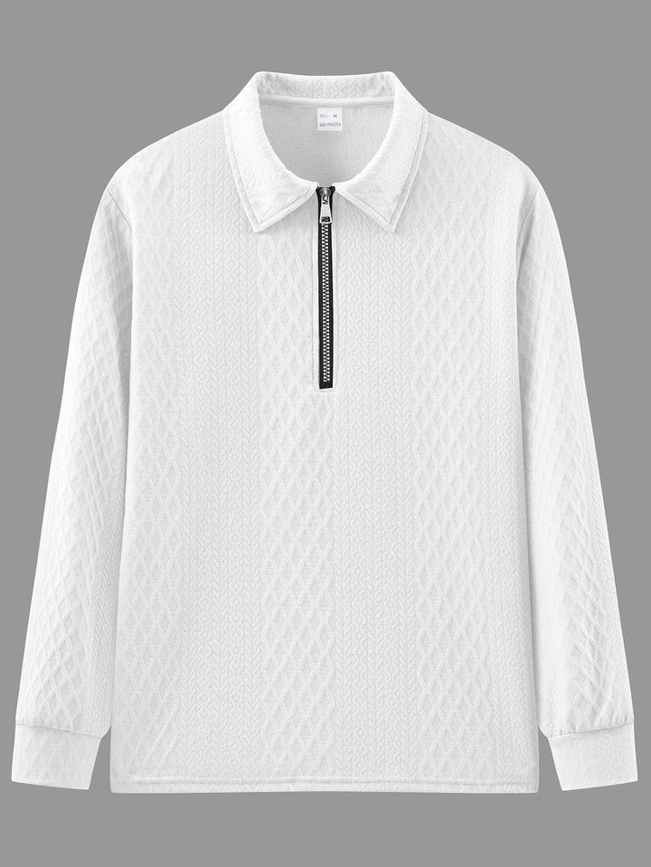 Herren Sweatshirt mit modischem Stehkragen und strukturiertem Design Echoarchiv