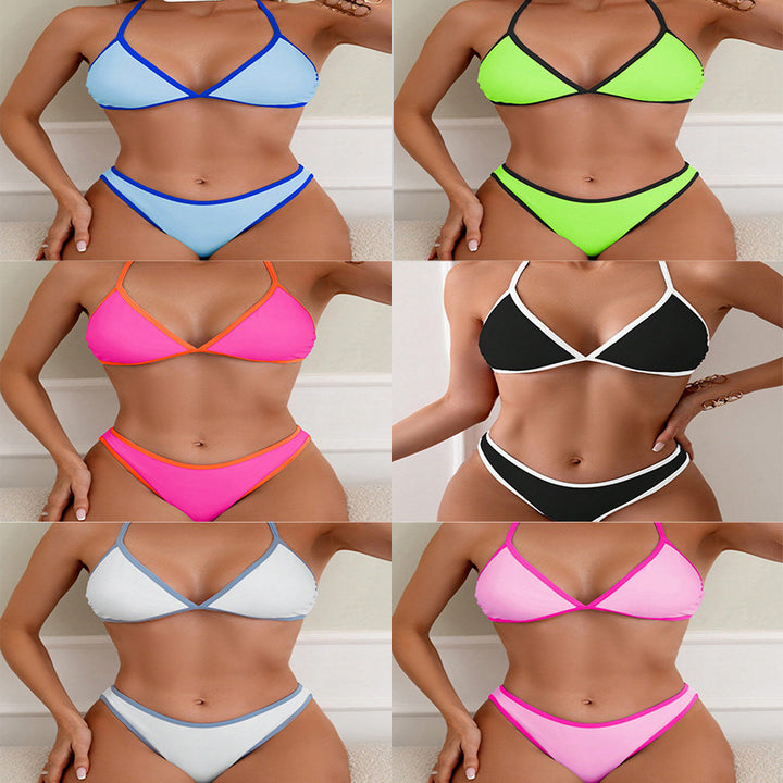 Damen Triangel-Bikini mit modernem Design und kontrastierenden Details Echo Archiv