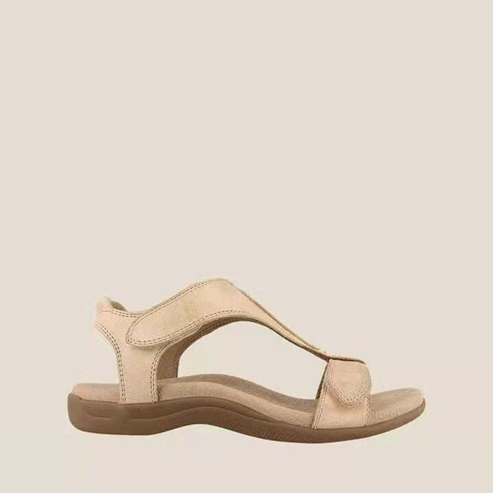 Damen Leder-Sandalen mit verstellbaren Klettriemen und ergonomischem Komfortfußbett – Sorelia