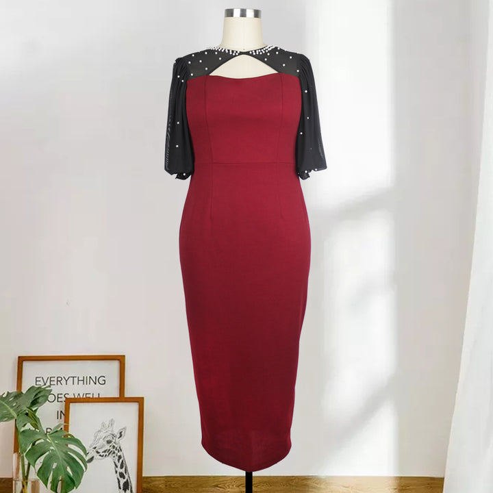 Damen Kleid mit eleganten transparenten Ärmeln Echo Archiv