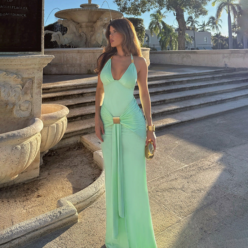 Damen Maxikleid mit raffiniertem Schnitt und glamourösen Akzenten Echo Archiv