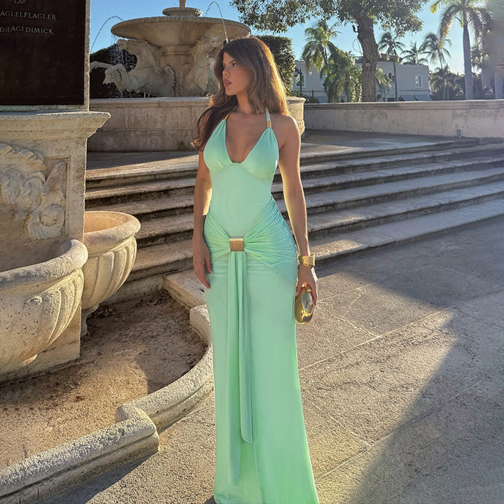 Damen Maxikleid mit raffiniertem Schnitt und glamourösen Akzenten Echo Archiv