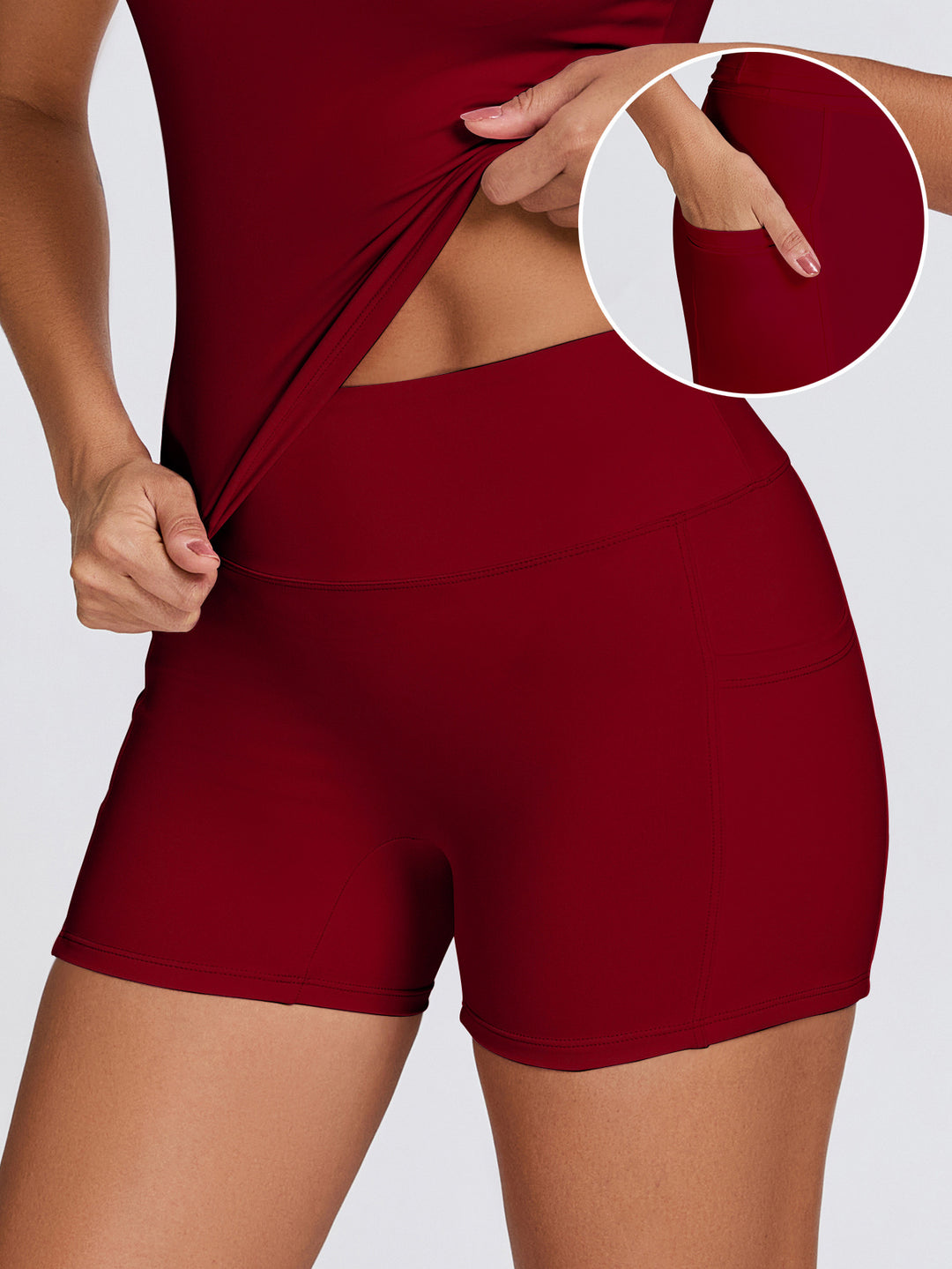 Damen Sportliche Kompressions-Shorts mit praktischen Seitentaschen Echo Archiv