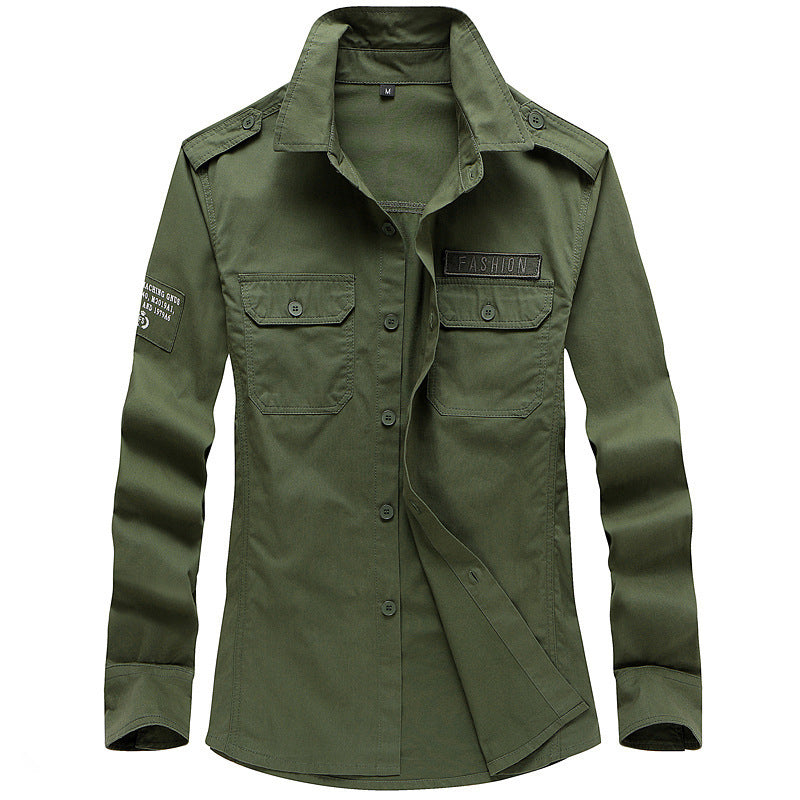 Herren Modische Hemdjacke mit praktischen Taschen Echo Archiv