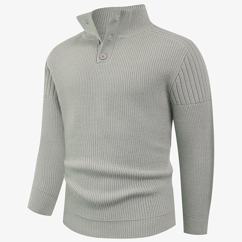 Herren innovativer Halbreißverschluss Pullover mit Rippstruktur Echoarchiv
