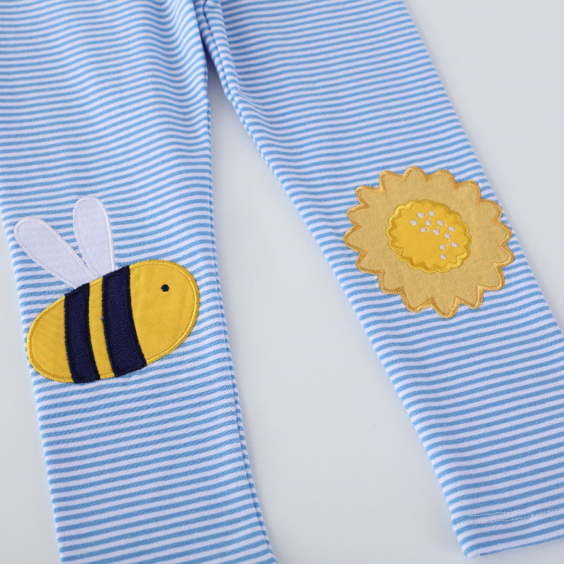Mädchen Leggings mit buntem Bienen- und Sonnenmotiv Echo Archiv