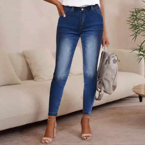 Damen High-Waist Skinny-Jeans aus elastischem Stretch-Denim Echo Archiv