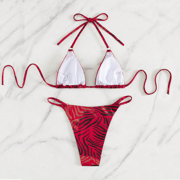 Damen Triangel-Bikini mit trendy Tierdruck Echo Archiv
