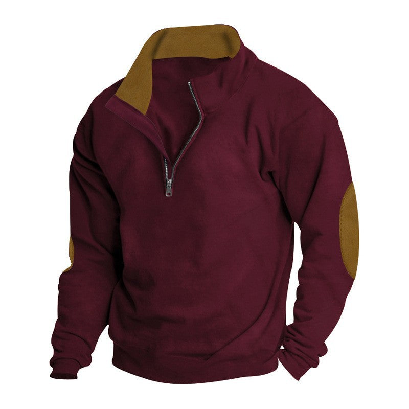 Herren Fleecejacke mit Stehkragen und modischem Reißverschluss Echoarchiv