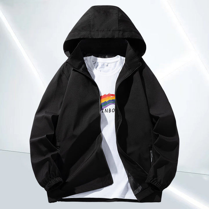 Unisex Minimalistische Softshell-Hoodie mit wasserabweisender Beschichtung, Kapuze & verdeckten Reißverschlusstaschen Echo Archiv