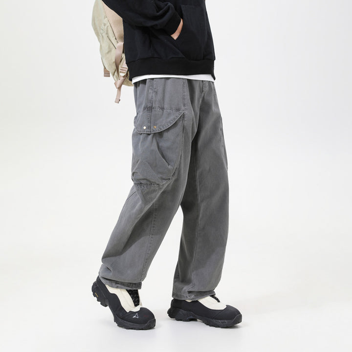 Herren Cargo-Hose im Utility-Look mit elastischem Bund und Knieabnähern Echo Archiv