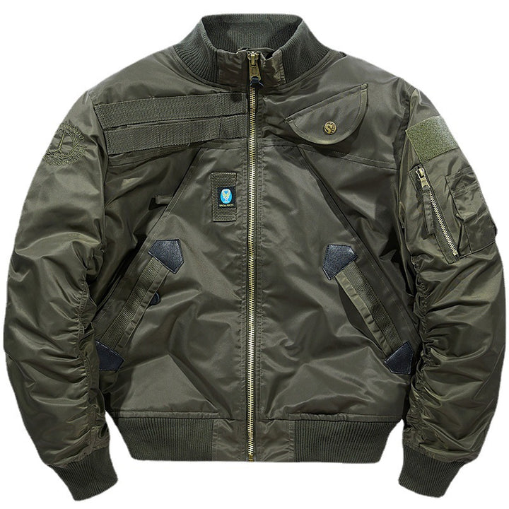 Herren Wattierte Bomberjacke im Pilotendesign mit Utility-Taschen und Rippbündchen Echo Archiv
